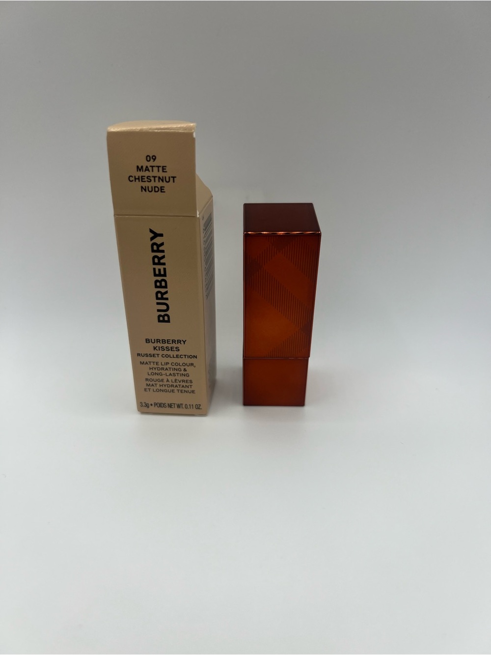 Burberry Kisses Lipstick — Matte Chestnut Nude (Brown/Gold Case)